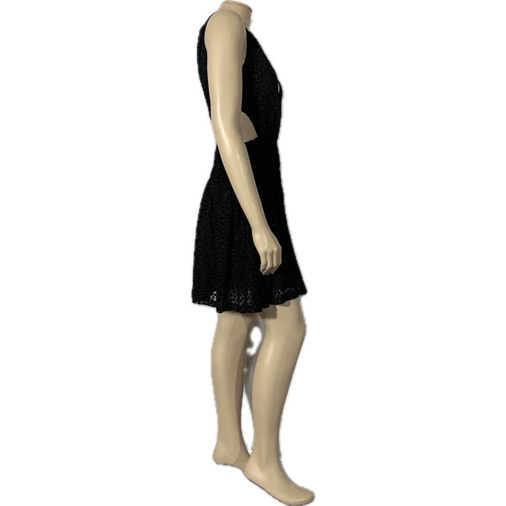 NWT Maje Cutout Glittered Flocked Tulle Mini Dress - Picture 6 of 16